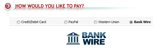 Bank payment method